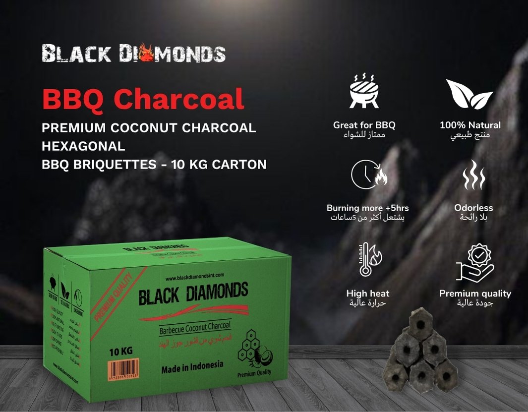 BBQ Charcoal Briquettes 10kg (5x15CM)