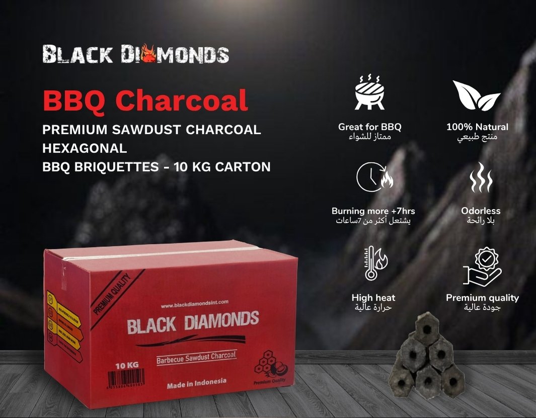 Sawdust Charcoal Briquettes 10kg (5x20CM)