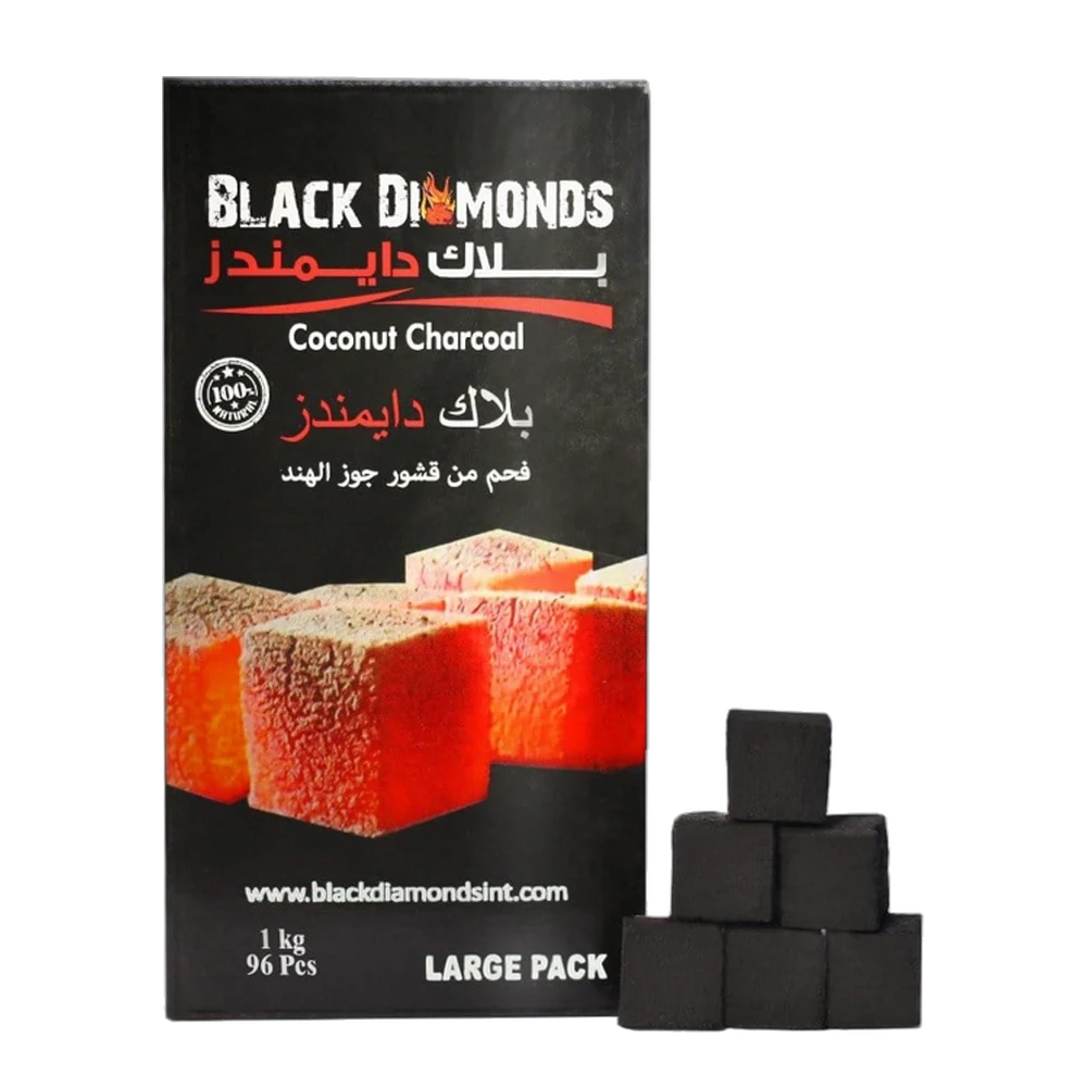 Black Diamonds Coconut Charcoal large pack, 1 kg, 96 cubes