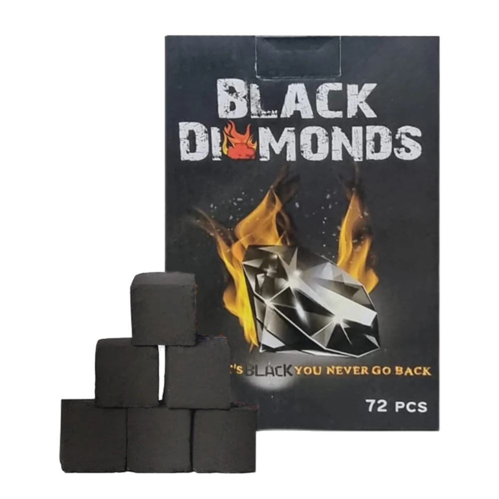 Black Diamonds charcoal box, 72 pieces, with charcoal cubes