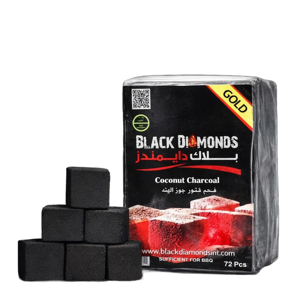 Black Diamonds Gold Coconut Charcoal, 72 pieces, sufficient for BBQ