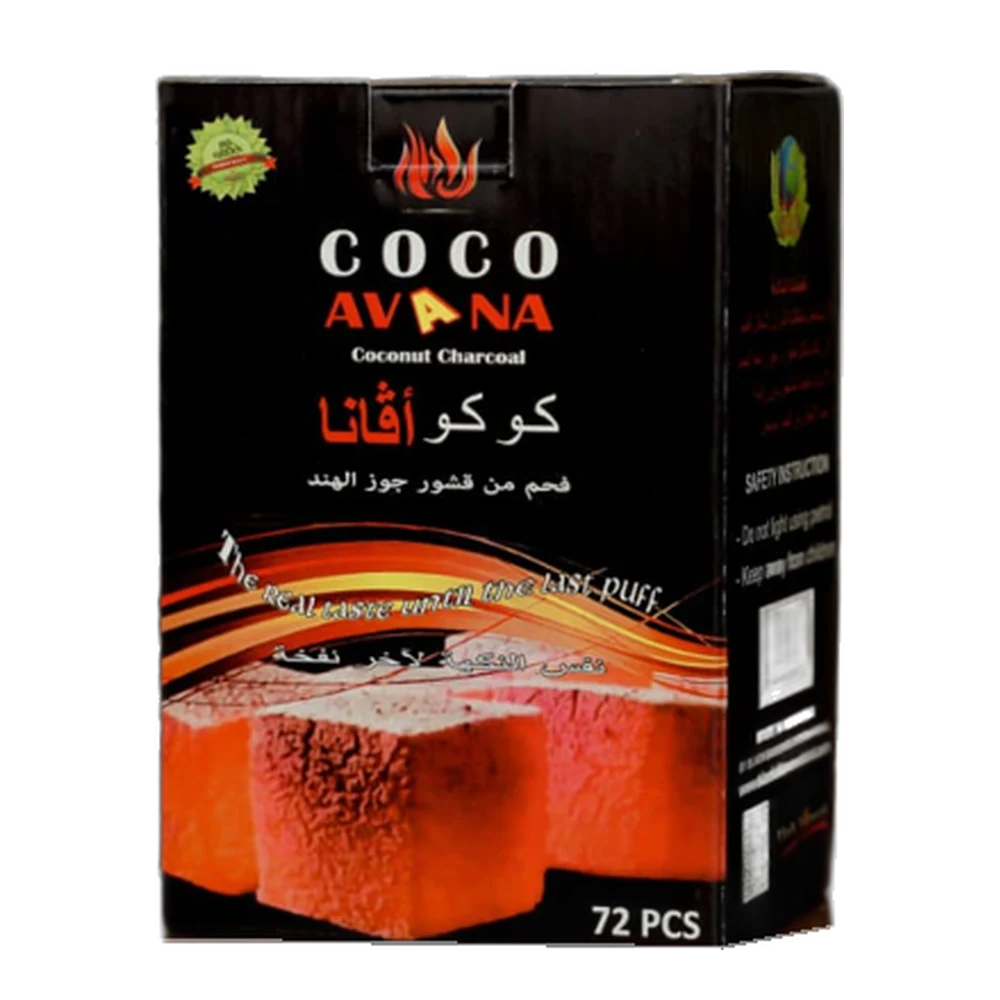Coco Avana Coconut Charcoal box, 72 pieces
